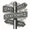 Street sign tattoo design idea