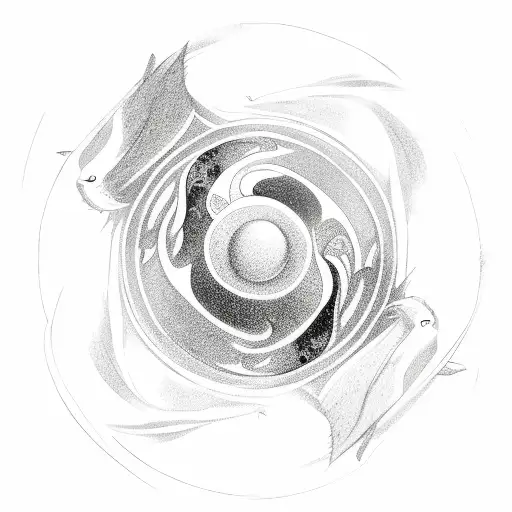 Yin and Yang, duality  tattoo design idea