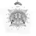 robe on hanger tattoo design idea