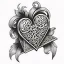 heart shaped box tattoo design idea