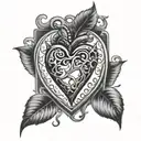 heart shaped box tattoo design idea