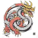 kaido dragon form tattoo design idea