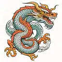 kaido dragon form tattoo design idea