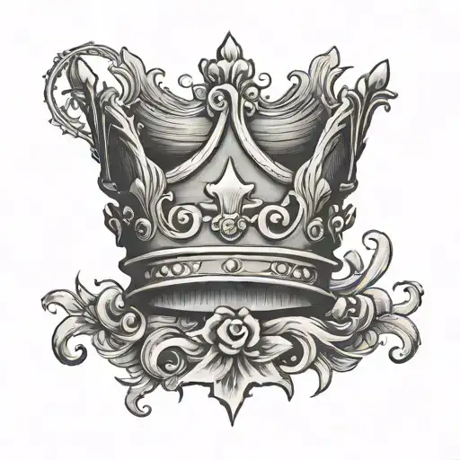crown on sun tattoo design idea