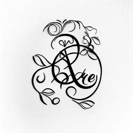 2 wedding rings with date 2010 and name Andreea tattoo design idea