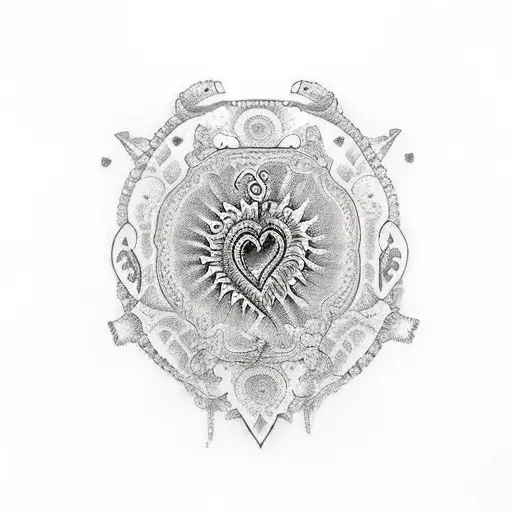 2 wedding rings, heart and name Andreea tattoo design idea