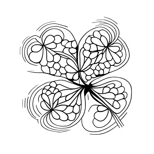 4 leaf clover tattoo design idea