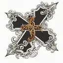 Psalms 23:4 with a cross tattoo design idea