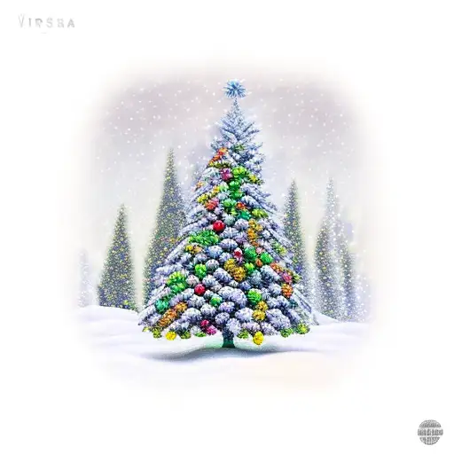 christmas  tree tattoo design idea