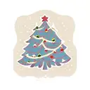 christmas  tree tattoo design idea