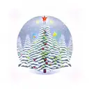 christmas  tree tattoo design idea