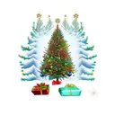 christmas  tree tattoo design idea