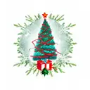 christmas  tree tattoo design idea