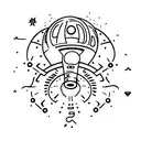 UFO, abduction, tattoo design idea