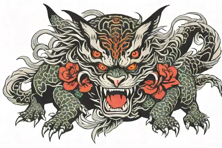mad dog tattoo design idea