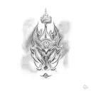 whiter ferrari tattoo design idea