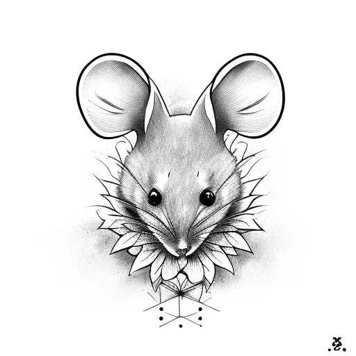 mouse mad tattoo design idea