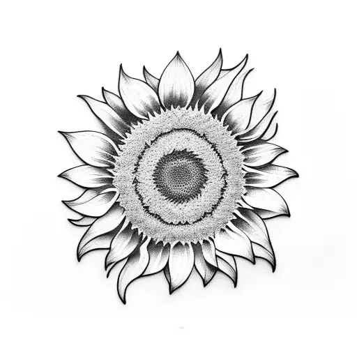 Sunflower tattoo design idea