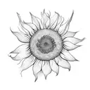 Sunflower tattoo design idea