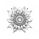 Sunflower tattoo design idea