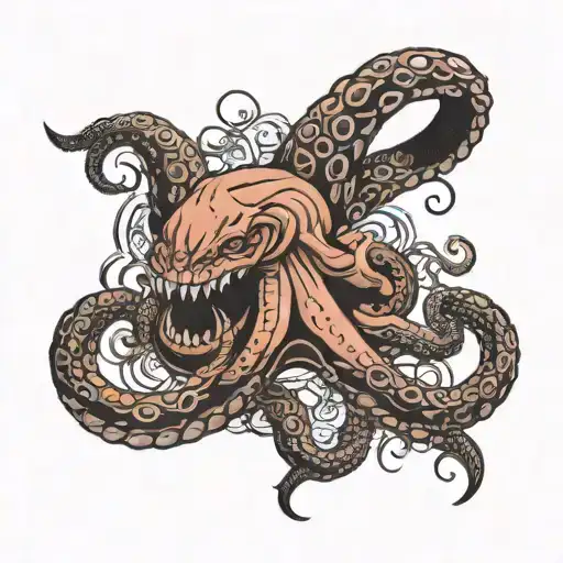 tentacle of a kraken trapping my forearm tattoo tattoo design idea