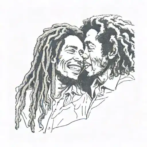 our Lovey,first kiss, ,bob marley records,  love letters  , lost out of sight, finally met again, happily married  tattoo design idea