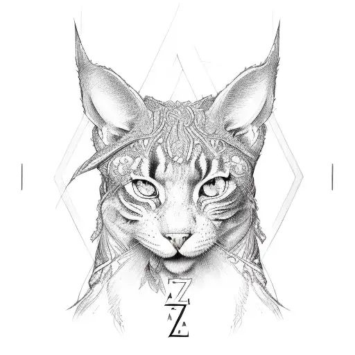 a "Z" from two 7s tattoo design idea