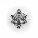 says risk taker with Cross, money, dice and more tattoo design idea