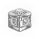 says risk taker with Cross, money, dice and more tattoo design idea