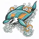 miami dolphins tattoo design idea