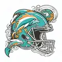 miami dolphins tattoo design idea