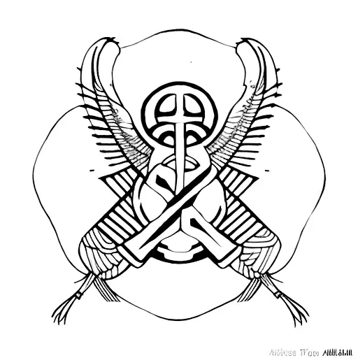 Ankh Symbol and horus tattoo design idea