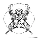 Ankh Symbol and horus tattoo design idea