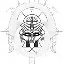 Ankh Symbol and horus tattoo design idea