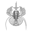 Ankh Symbol and horus tattoo design idea