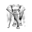 Elephant tattoo design idea