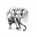 Elephant tattoo design idea