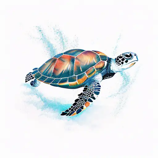 sea turtle tattoo design idea