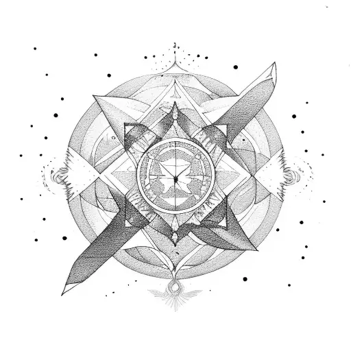 aquarius constellation tattoo design idea