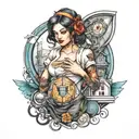 nursing with architecture tattoo design idea