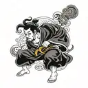 raijin and ryu draghon tattoo design idea