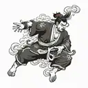 raijin and ryu draghon tattoo design idea