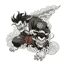 raijin and ryu draghon tattoo design idea