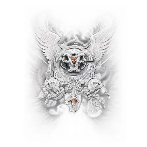 mom and san tattoo design idea