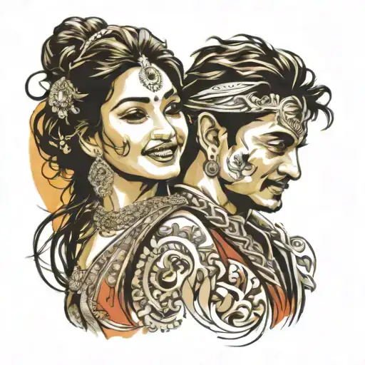 Madhuri and mahesh name tattoo tattoo design idea