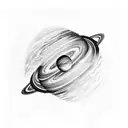 hands of fate weaving around saturn tattoo design idea