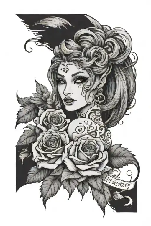 my wife's name is Essence my Daughters name is Elessia Rose. I'm a Capricorn, my wife and daughter are Libra and virgo tattoo design idea