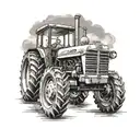 tractor tattoo design idea
