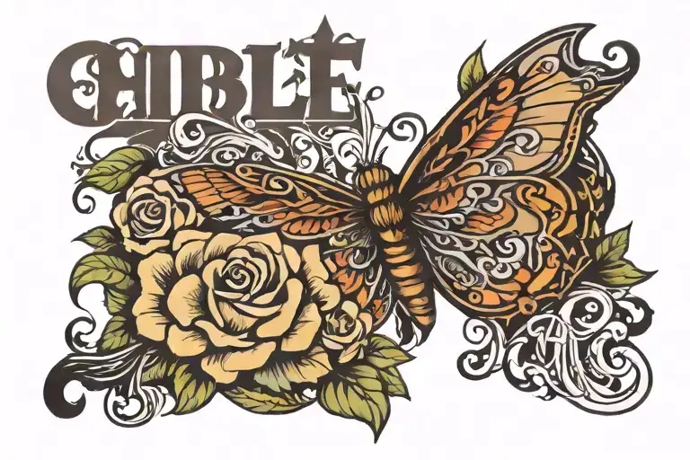 bible verse Philippians 4:13 tattoo design idea