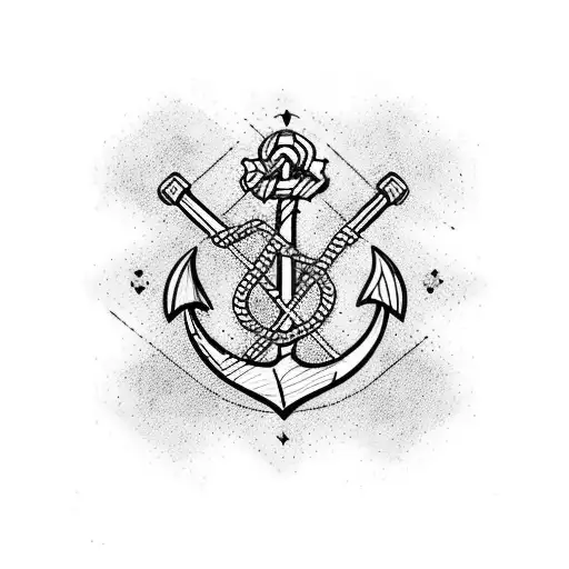 anchor with a chain forming the word Eder  tattoo design idea